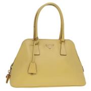 Pre-owned Leather handbags Prada Vintage , Yellow , Dames