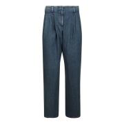 Wide Leg Dirty Wash Jeans Golden Goose , Blue , Dames