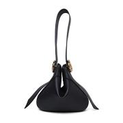 Stijlvolle Leren Tas Lanvin , Black , Dames