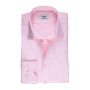 Lichtroze Twill Overhemd Slim Fit Stenströms , Pink , Heren