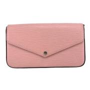 Pre-owned Leather clutches Louis Vuitton Vintage , Pink , Dames