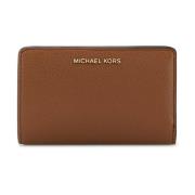 Karamel Leren Portemonnee Michael Kors , Brown , Dames