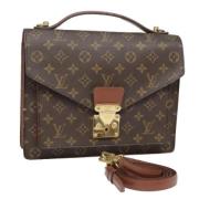 Pre-owned Canvas handbags Louis Vuitton Vintage , Brown , Dames