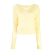 Gele Wollen Sweatshirt Verhoog Stijl Sportmax , Yellow , Dames