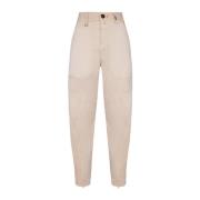 High tapered broek Venture High , Beige , Dames