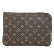 Pre-owned Canvas clutches Louis Vuitton Vintage , Brown , Heren