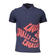 Blauw poloshirt korte mouw heren Cavalli Class , Blue , Heren