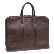 Pre-owned Leather briefcases Louis Vuitton Vintage , Brown , Dames