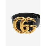 Pre-owned Leather belts Gucci Vintage , Black , Dames