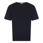 Blauwe Crew Neck T-shirts met Logo Herno , Blue , Heren