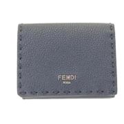 Pre-owned Leather wallets Fendi Vintage , Blue , Dames