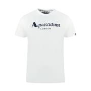 Katoenen T-shirt met Union Jack-vlag Aquascutum , White , Heren