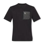 T-shirt met zak Fendi , Black , Heren