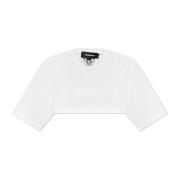 Korte loszittende t-shirt Dsquared2 , White , Dames