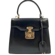 Pre-owned Leather handbags Gucci Vintage , Black , Dames