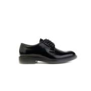 Handgemaakte Leren Derby Schoenen Brecos , Black , Heren