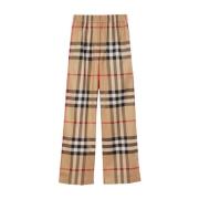 Beige Geruite Broek Ariane CHK Burberry , Multicolor , Dames