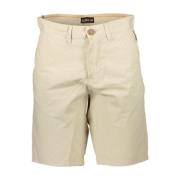 Beige Bermuda Shorts met Borduurwerk Napapijri , Beige , Heren