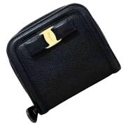 Pre-owned Leather wallets Salvatore Ferragamo Pre-owned , Black , Dame...