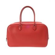 Pre-owned Leather handbags Hermès Vintage , Red , Dames