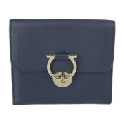 Pre-owned Leather wallets Salvatore Ferragamo Pre-owned , Blue , Dames