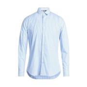 Blauw Gestreept Katoenen Overhemd Regular Fit Aquascutum , Blue , Here...