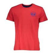 Rode Heren T-shirt met korte mouwen La Martina , Red , Heren