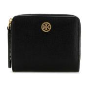 Klassieke Zwarte Leren Portemonnee Tory Burch , Black , Dames