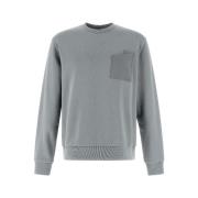 Lichtgrijze Sweater Crew Neck Herno , Gray , Heren