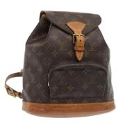 Pre-owned Canvas backpacks Louis Vuitton Vintage , Brown , Dames