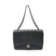 Pre-owned Leather shoulder-bags Chanel Vintage , Black , Dames