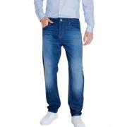 Blauwe Jeans 5 Zak J13 Stijl Emporio Armani , Blue , Heren