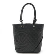 Pre-owned Leather shoulder-bags Chanel Vintage , Black , Dames