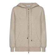 Beige Kasjmier Jas met Capuchon Malo , Beige , Dames