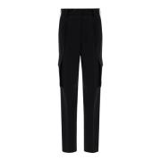 Zachte wol cargobroek Herno , Black , Dames