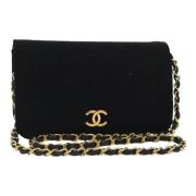 Pre-owned Leather shoulder-bags Chanel Vintage , Black , Dames