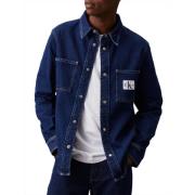 Denim Logo Zak Shirt Calvin Klein , Blue , Heren