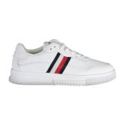 Sportieve witte vetersneakers met contrastdetails Tommy Hilfiger , Whi...