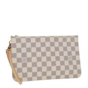 Pre-owned Canvas pouches Louis Vuitton Vintage , White , Dames