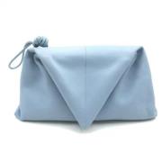 Pre-owned Leather clutches Bottega Veneta Vintage , Blue , Dames