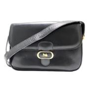 Pre-owned Leather crossbody-bags Celine Vintage , Black , Dames