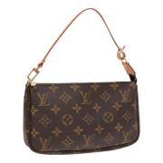 Pre-owned Canvas pouches Louis Vuitton Vintage , Brown , Dames