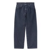 Denim Landon Pant met Abrasieve Wassing Carhartt Wip , Blue , Heren