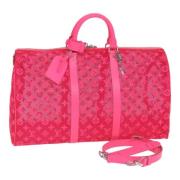 Pre-owned Canvas handbags Louis Vuitton Vintage , Pink , Dames