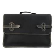 Pre-owned Leather handbags Hermès Vintage , Black , Dames