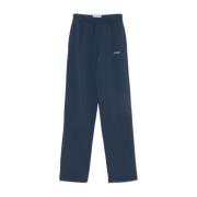 Blauwe Katoenen Broek met Logoborduursel MC2 Saint Barth , Blue , Dame...