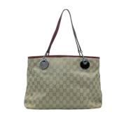 Pre-owned Canvas gucci-bags Gucci Vintage , Beige , Dames