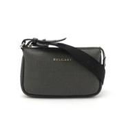 Pre-owned Leather shoulder-bags Bvlgari Vintage , Black , Unisex