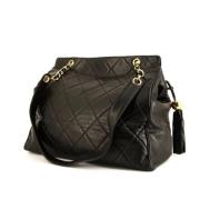 Pre-owned Leather chanel-bags Chanel Vintage , Black , Dames