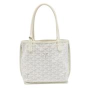 Pre-owned Leather shoulder-bags Goyard Vintage , White , Dames